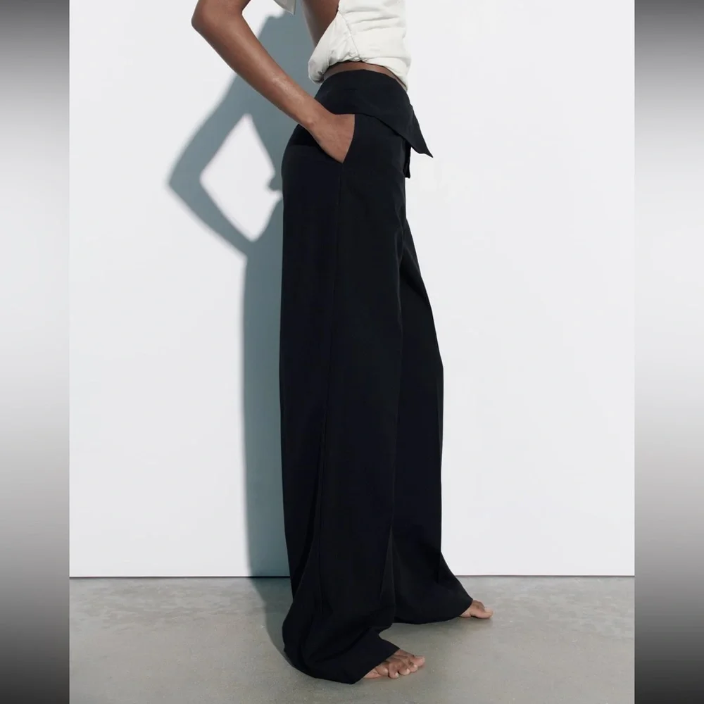NWT Linen blend full length pants RUNS A SIZE SMALLER